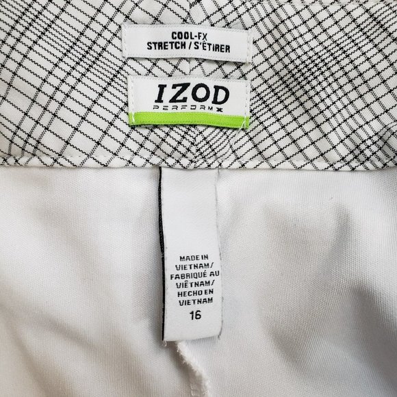 Izod Womens Cool-FX Skort Sz 16 White Black Pockets - Picture 3 of 4